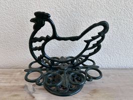 Porte-oeufs à décor de poule