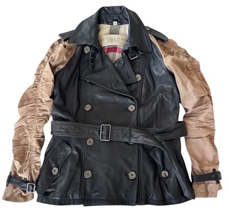 Burberry Brit Leder Jacke, Grösse 40❤️‍🔥