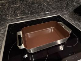 Betty Bossi Auflaufform Edelstahl - antihaft Keramik !