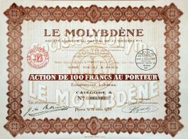 Le Molybdène SA, Paris - 1930