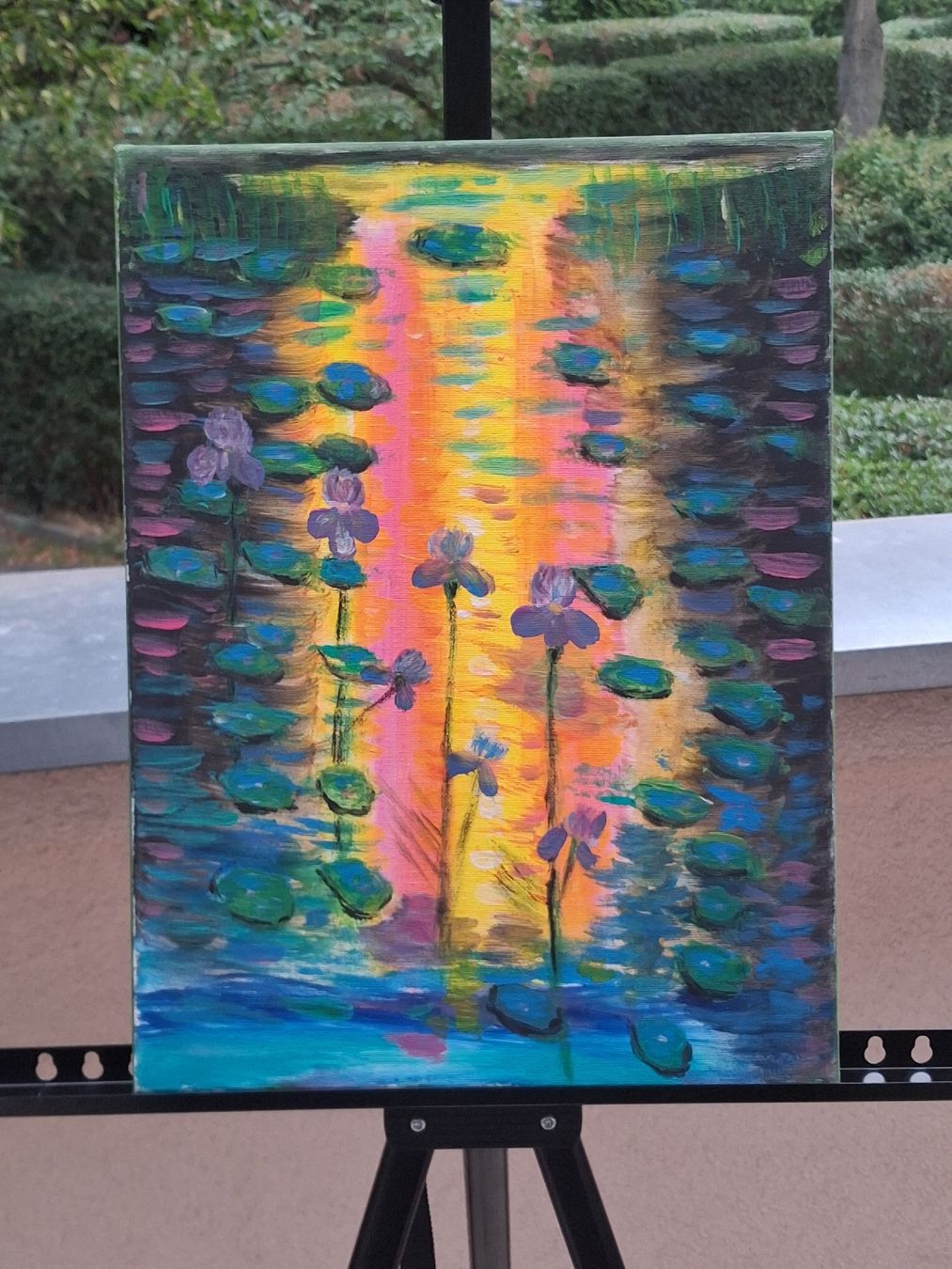 Tableaux: Seerosenteich im Abendlicht – Neuf avec emballage d'origine à Basel par Uniatowicz 1