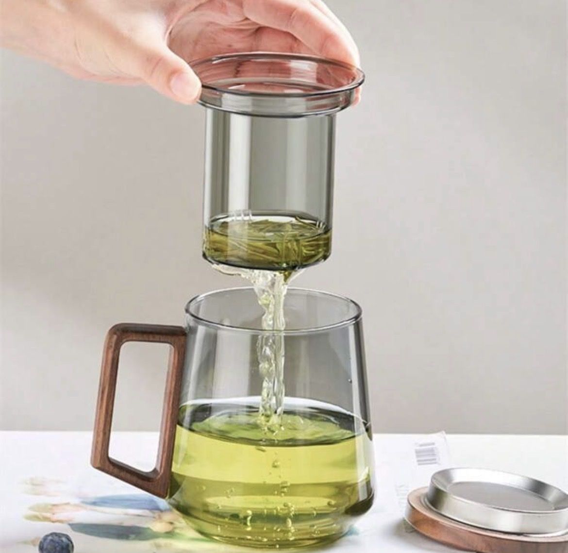 Tassen: Tee-Set aus Glas mit Holzgriff – Neu und originalverpackt aus Emmenbrücke von ShopDirect 2