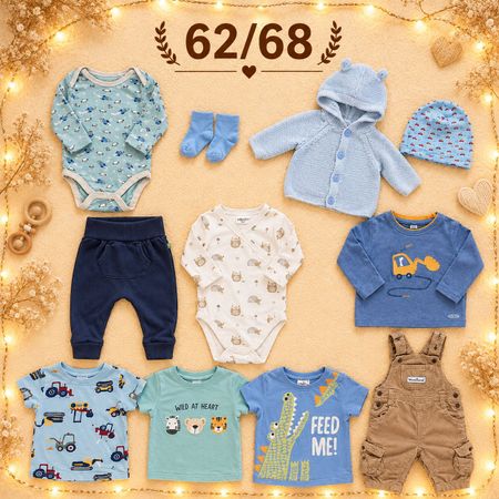 Babykleider Set 62/68, blau, guter Zustand