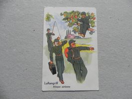 CH Humor Motiv Karte Miltär Rueblikarte Bären Katzen ca.1940