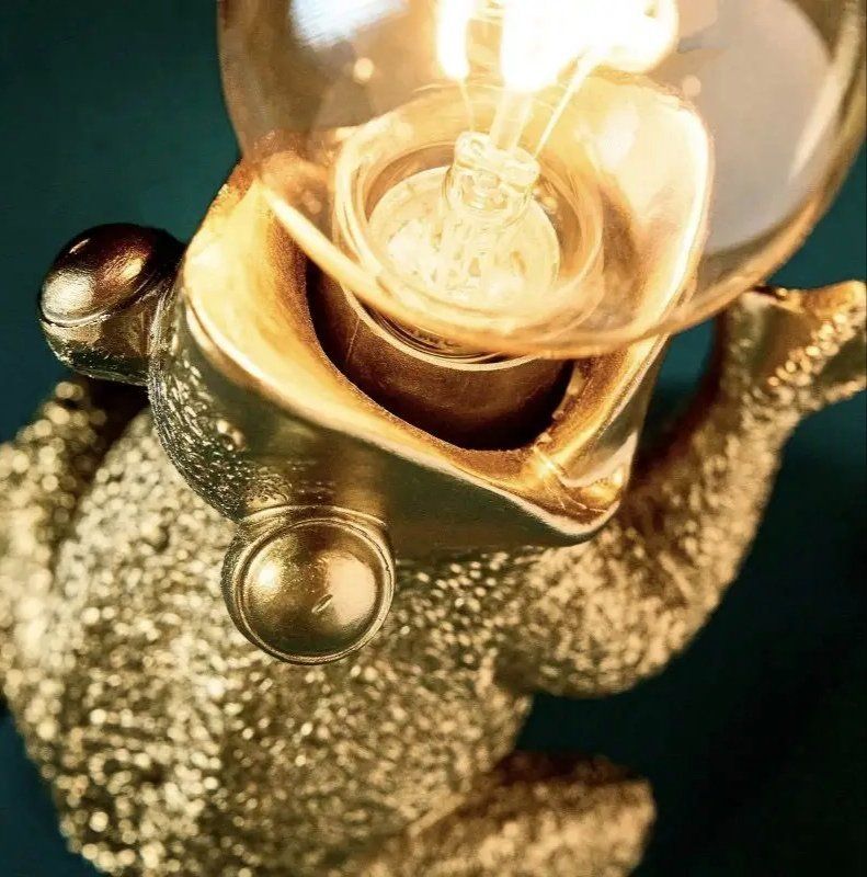 Lampen: Frosch Lampe Gold – Neu und originalverpackt aus Schaffhausen von AtelierPudesco 6