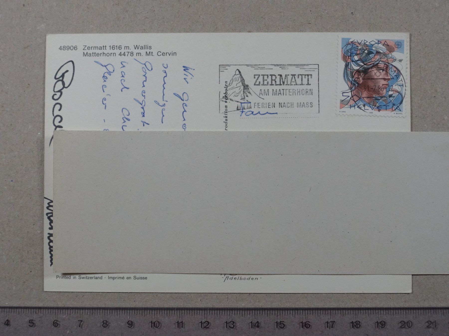 Cartes postales: Zermatt, 1986 – D'occasion à Lenzburg par fh1 1