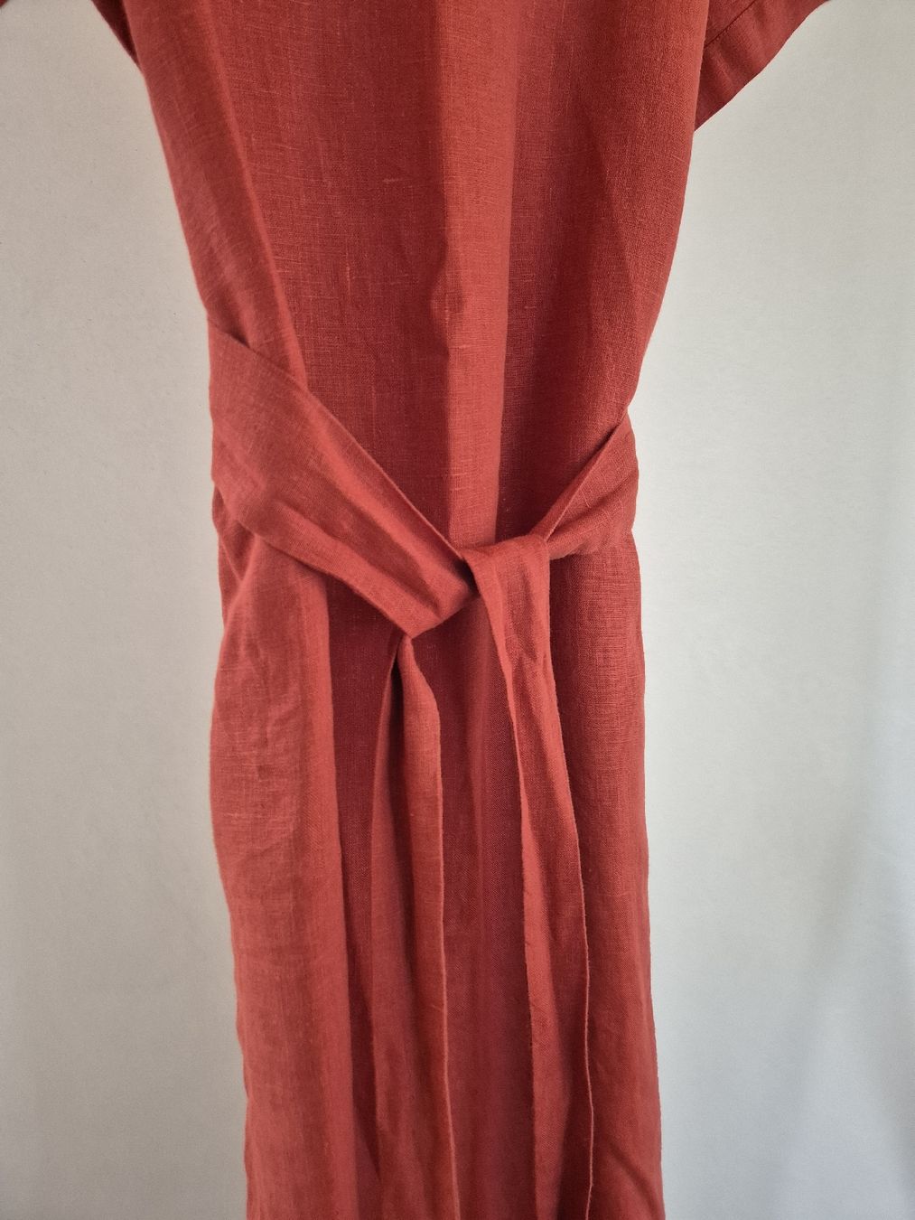 Kleider: Oranges Leinenkleid mit Bindegurt – Neu (gemäss Beschreibung) aus Balzers von BeScha88 5