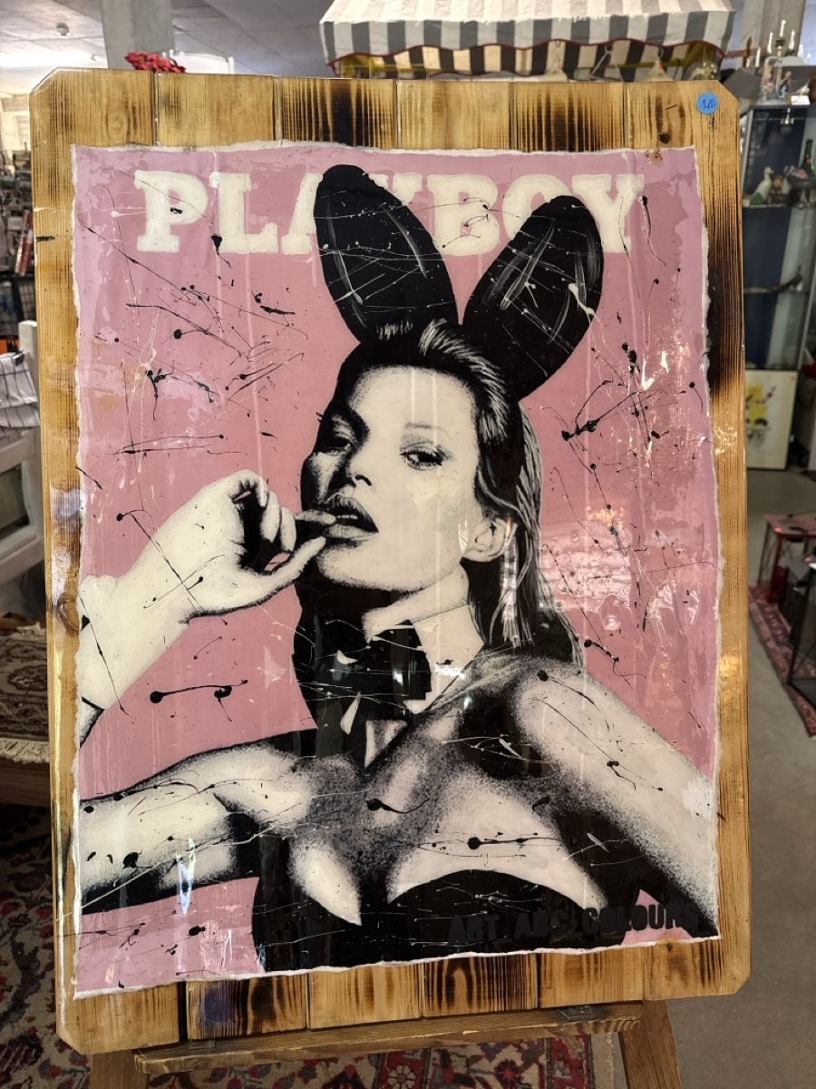 Foto & Immagini: UNIKAT: PLAYBOY BILD AUF HOLZ  – Nuovo e nell'imballaggio originale da Zwingen venduto da Eiphone