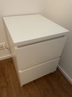 White Bedside Table with Two Drawers