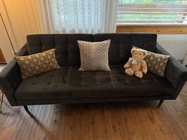 KARE Design 3-Sitzer Sofa in edlem Samt  wie neu
