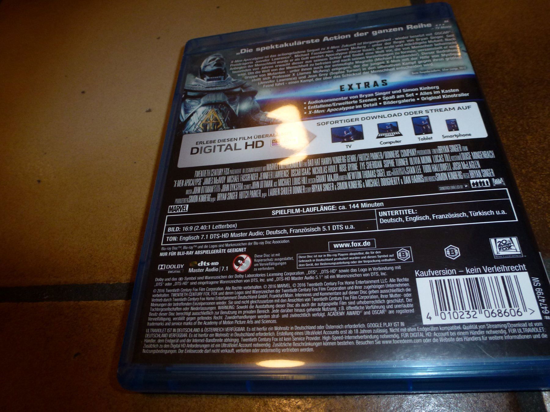 Tutti i DVDs: X-MEN - Apocalypse BLU-RAY – Usato da Olten venduto da Disc-Verkauf 2