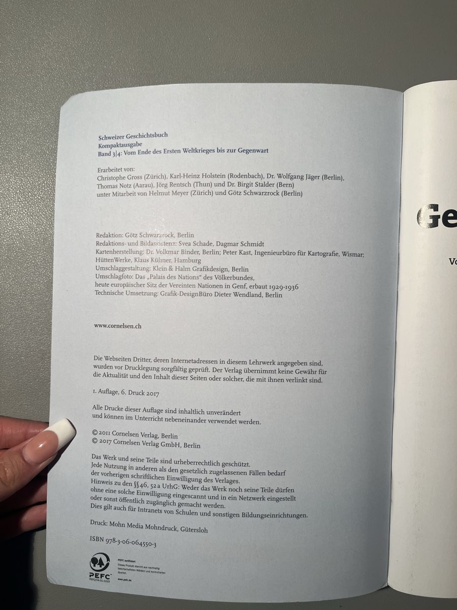 Libri: Schweizer Geschichtsbuch 1 2 3|4 Cornelsen Set 3 Bände – Usato da Oberschrot venduto da len_pl59 6