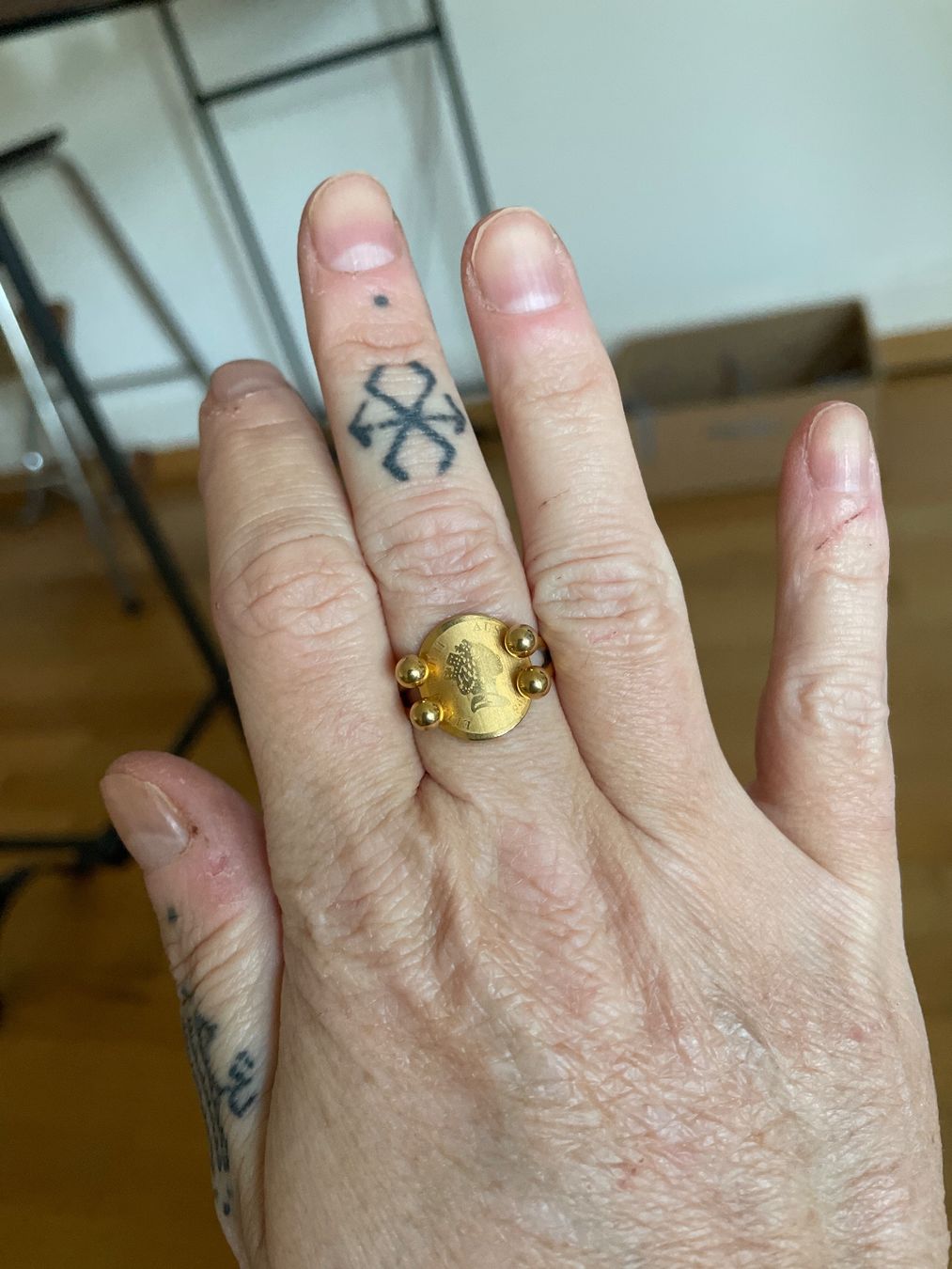 Anelli: Bague métal doré – Nuovo (secondo la descrizione) da Lausanne venduto da SandrineJavelot