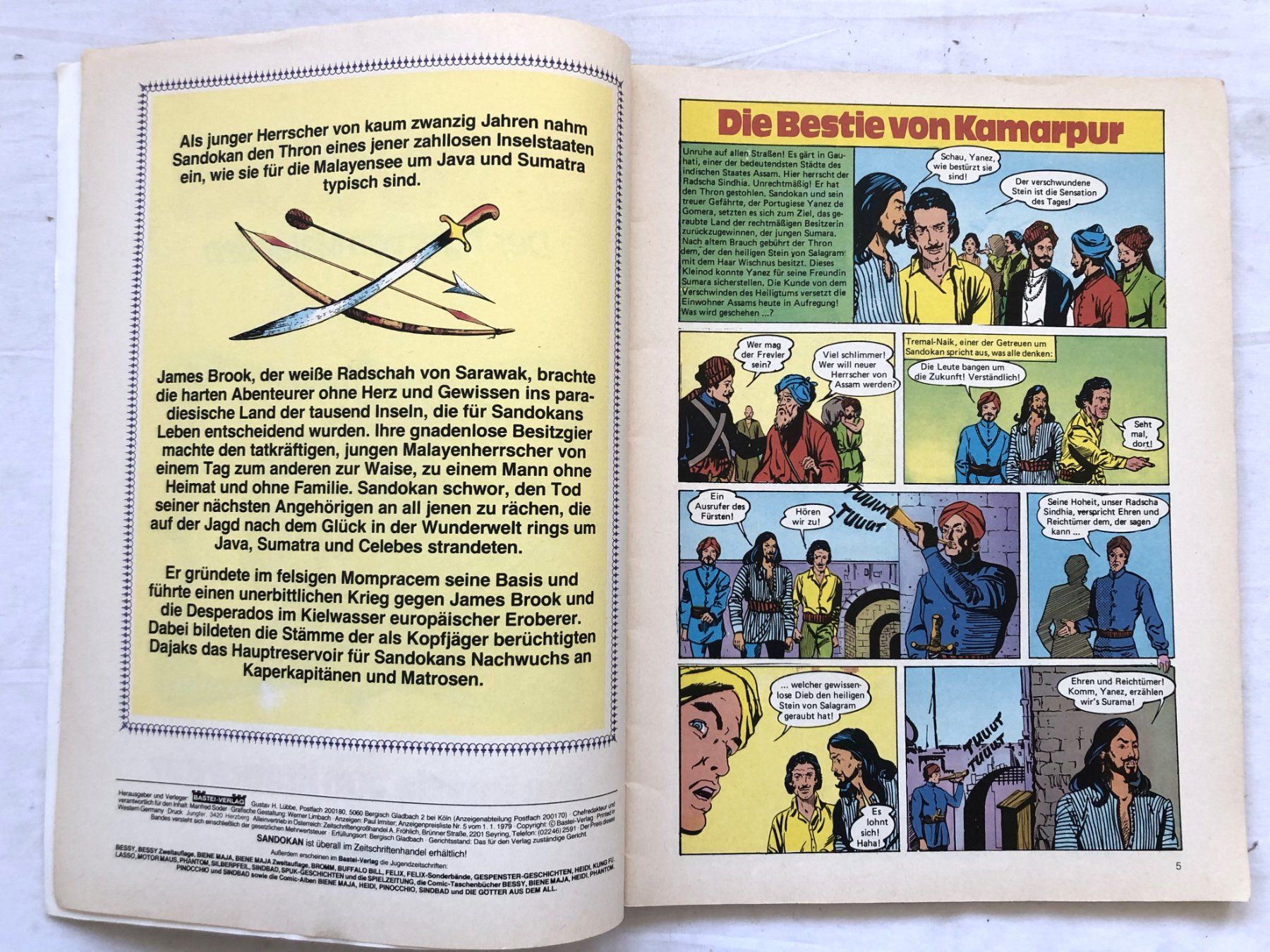 Fumetti: 3x Bastei Hefte - SANDOKAN - Nr.1/6/30 – Usato da Schaffhausen venduto da durruti 3
