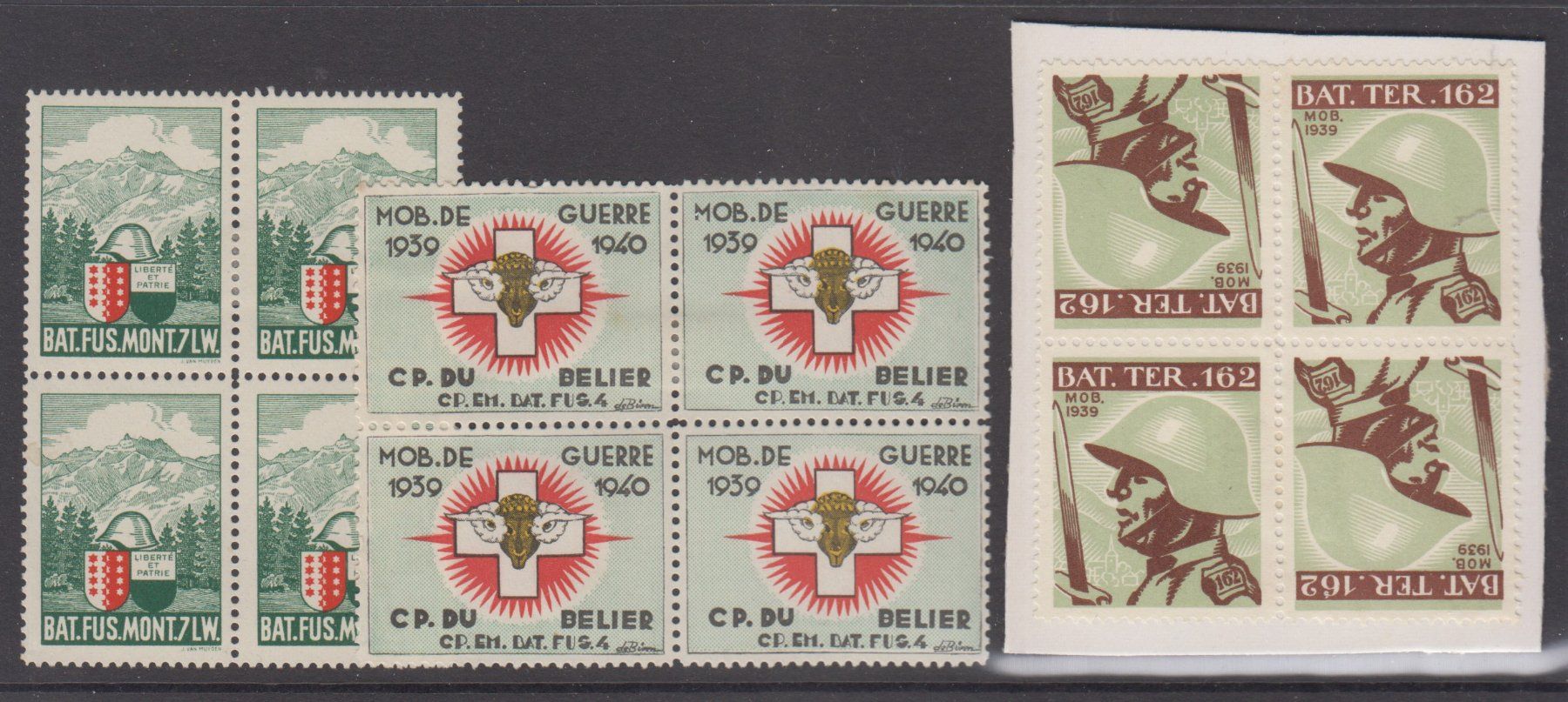 Tutti i francobolli: Lot de timbres militaires – Usato da Boécourt venduto da Denteles66