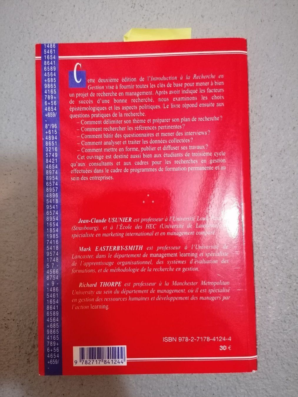 Libri: Livre: Introduction à la Recherche en Gestion – Usato da Büttikon AG venduto da Amineah 1