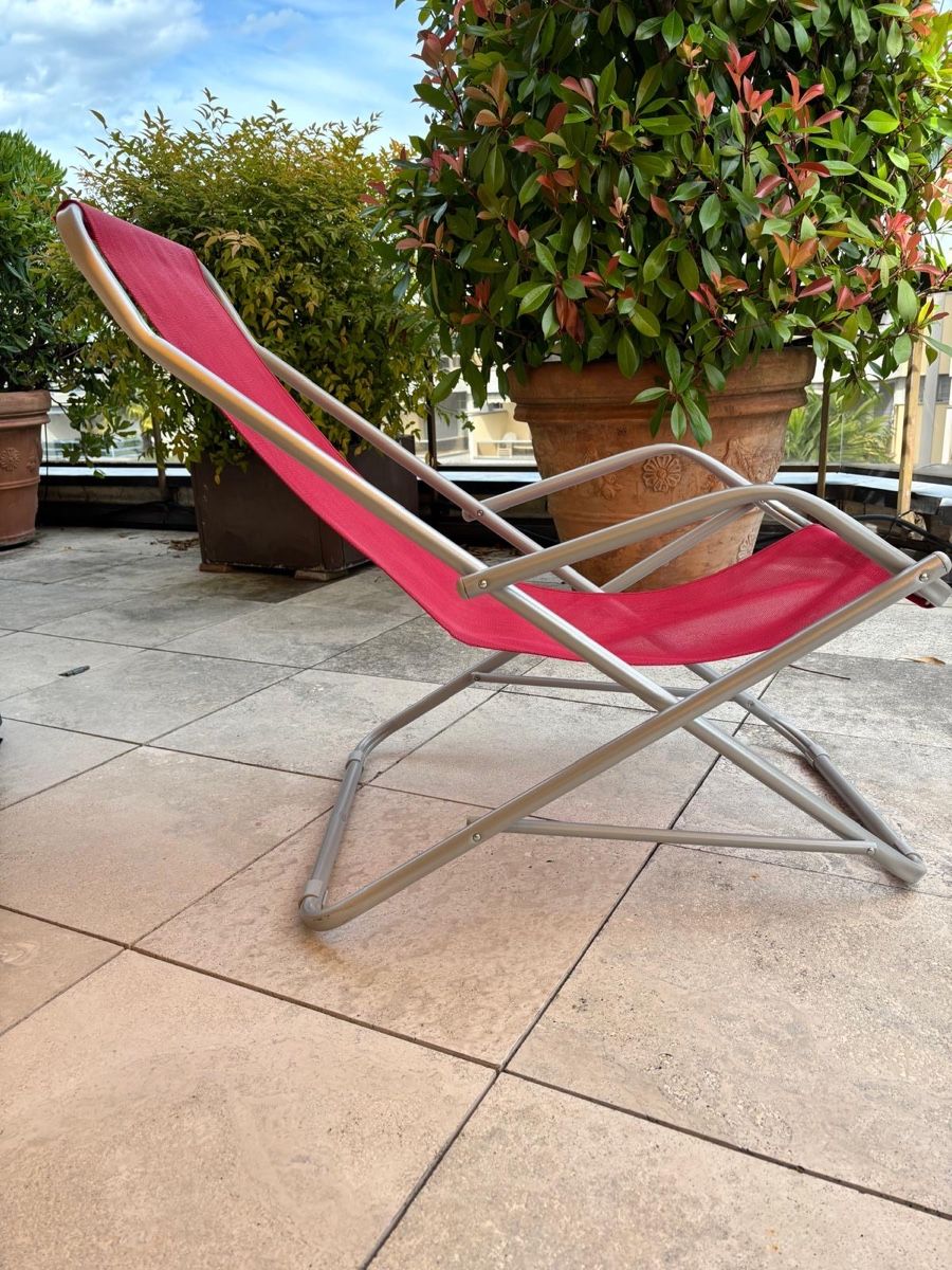 Chaises longues: 3 sdraio rosse alluminio – Neuf (Voir description) à Ascona par GioeleS