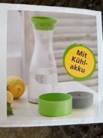 Glaskaraffe mit Kühlakku