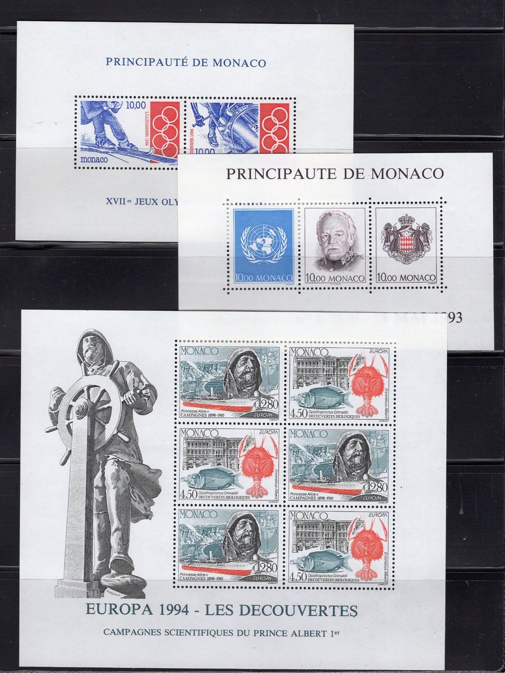 Tutti i francobolli: R5202  /  MONACO blocs neufs XX – Nuovo (secondo la descrizione) da Ste-Croix venduto da MONT-TAGNAC 1