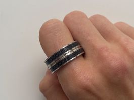 Xenox Edelstahl Silberne Band Ring