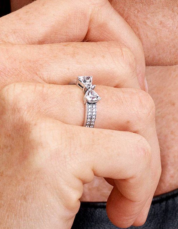 Pandora Anelli: Original Pandora Funkelnde Schleife Doppelreihiger Ring – Usato da Rheinfelden venduto da Boutique_Luxe 3