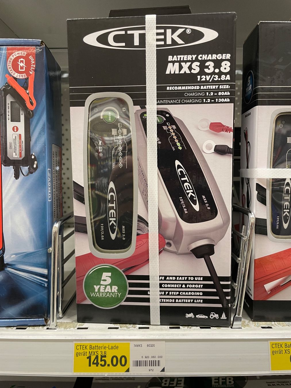 Ctek Caricabatterie: Ladegerät CTEK MXS 3.8 12Volt Neu – Nuovo e nell'imballaggio originale da Frauenfeld venduto da Digididi 5