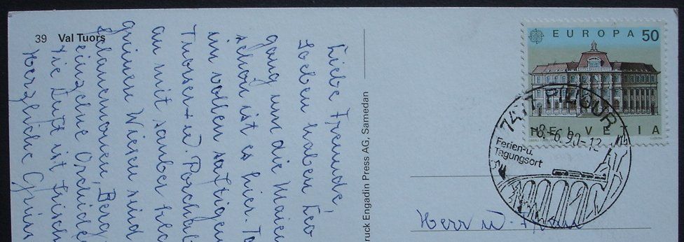 Cartoline postali: BERGÜN Val Tuors – Usato da Jona venduto da philajona 1
