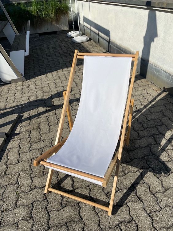 Klappbare Liegestühle aus Holz (8 Stück) Kaufen auf Ricardo