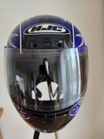 Motorradhelm HJC CS-10 blau schwarz gebraucht Zustand
