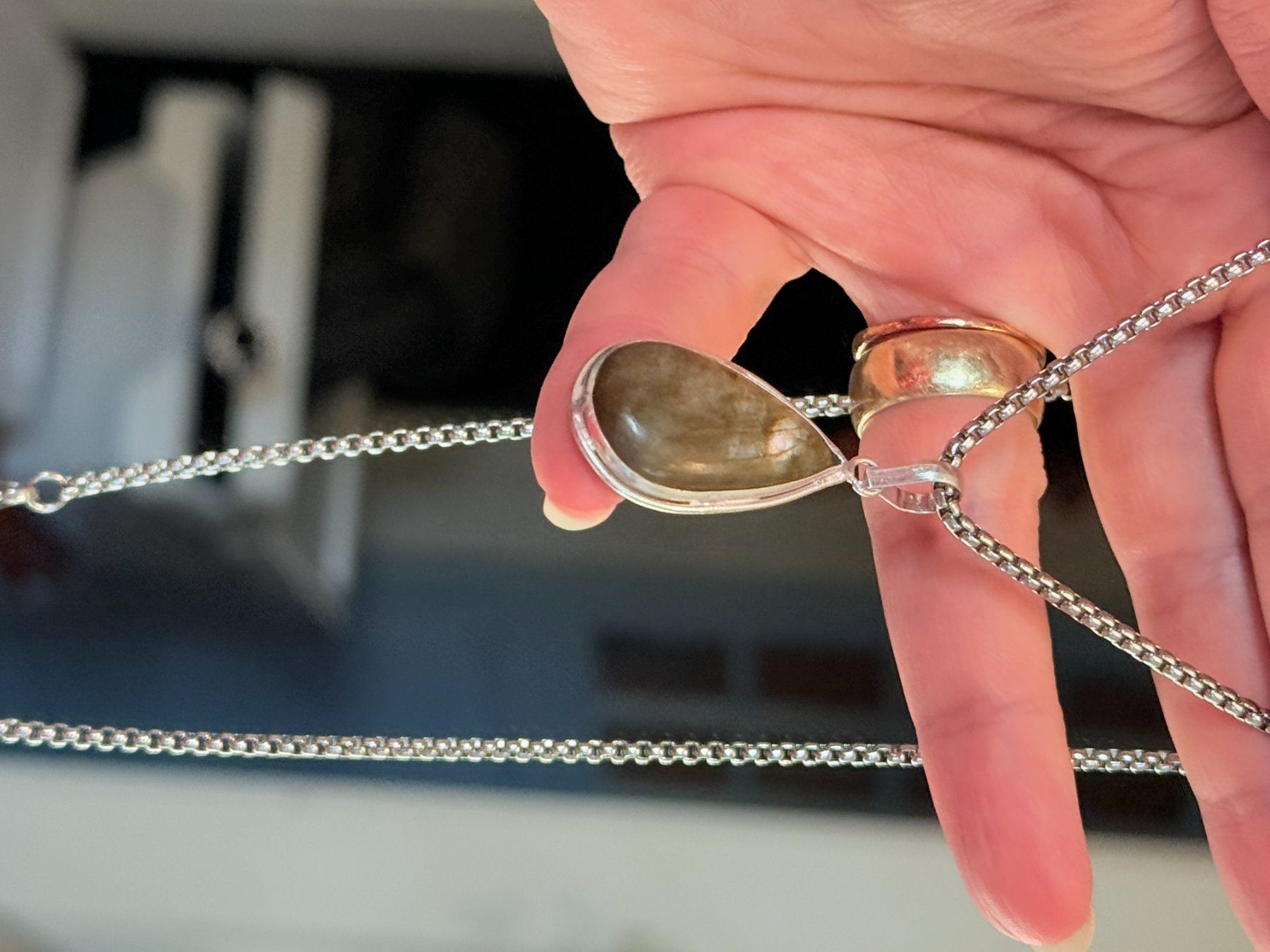 Catenine: Collier élégant avec Labradorite véritable, neuf! – Nuovo e nell'imballaggio originale da Genève venduto da AGBERG 8