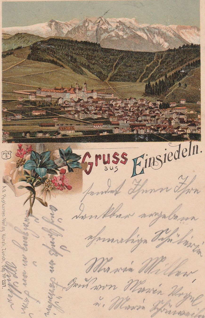 Cartes postales: Kt.Schwyz-Einsiedeln- Litho 1903 – D'occasion à uttwil par Koehlerfred