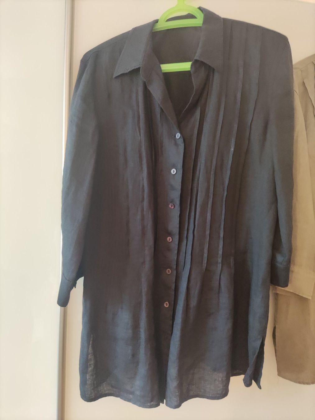 Gerry Weber Camicette: Gerry Weber Leinen Lang - Bluse schwarz – Usato da Solothurn venduto da Csw1