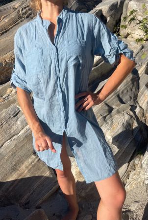 Chic Abito Camicia LI YANG, cotone 100%,👌per l’estate