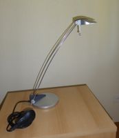 Moderne Tischlampe Silber Optik verstellbar + 8 Ersatzlampen