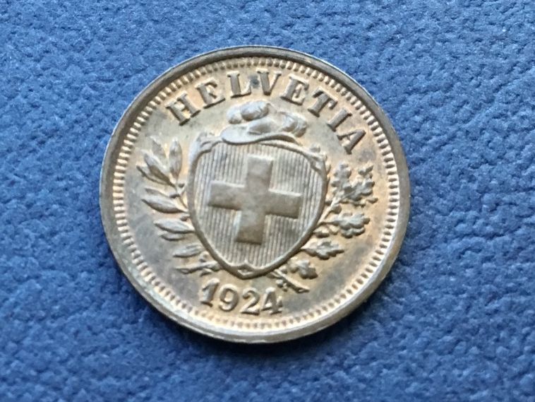 Tutti le monete: 1 Rappen 1924 VZ – Usato da St. Margrethen SG venduto da alfapeugeot10