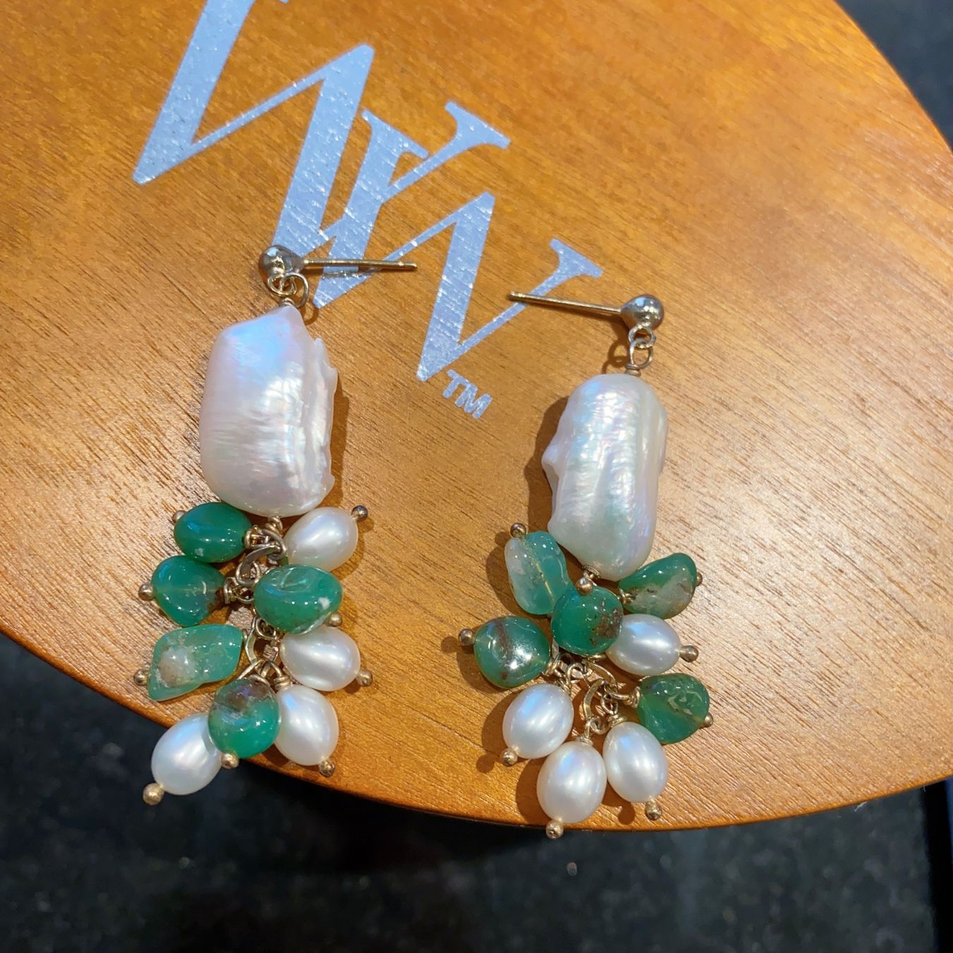 Ohrringe & -stecker: Ohrringe mit süßwasserperlen und Agate – Gebraucht aus Luzern von Sommer_26 2