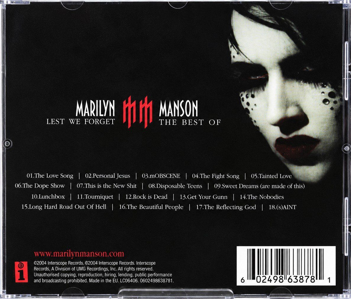 CDs: CD Marilyn Manson "Lest We Forget", Nr. 321 – Neu und originalverpackt aus Kottwil von Crazyrolf 1