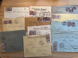 LOT Lettres Timbres Type Chiffre 