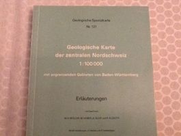 Geologische Karte der zentralen Nordschweiz  1: 100000