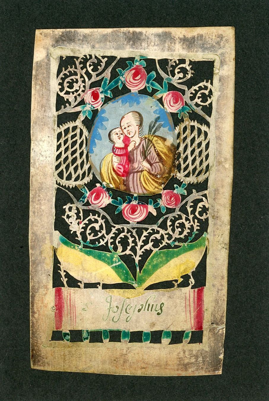 Poster & Bilder: Pergamentbildchen S. Josephus - Andachtsbildchen - Heiligenb – Gebraucht aus Einsiedeln von otm_7s5v
