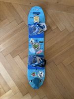 Snowboard enfant Burton bleu avec fixations