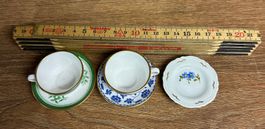 Antike mini Tasse & Untertasse Trio Spode Bone China England