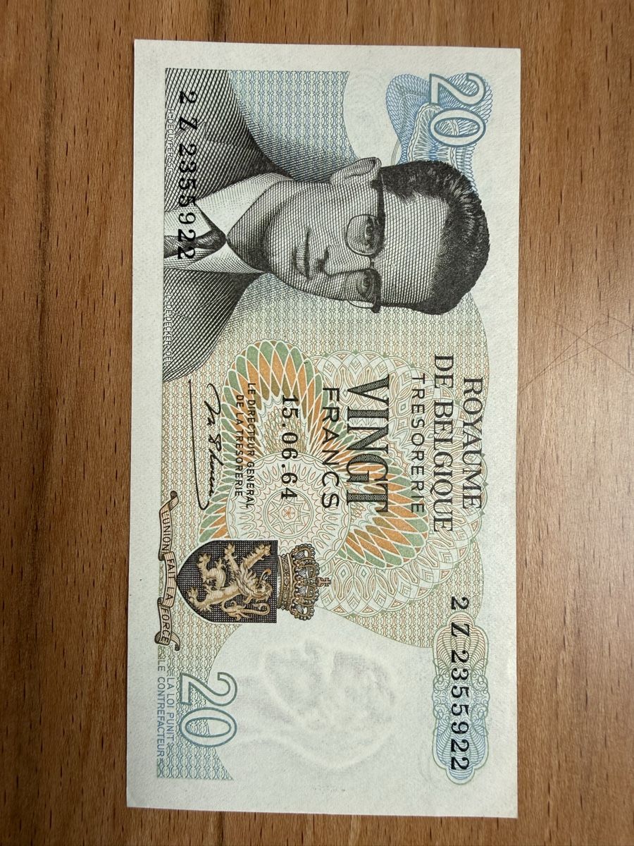 Banknoten: Banknote Belgien – Gebraucht aus Grenchen von Bastet007