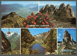 AK color Alpstein AI 5-x-Mehrbild,Rheintal,Kreuzberge ≈1983 