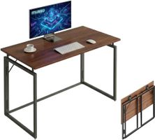 Schreibtisch klappbar 80x40 Computertisch Holz Braun