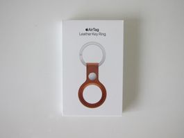 3x Apple Original Airtag Leder Schlüsselanhänger SaddleBrown