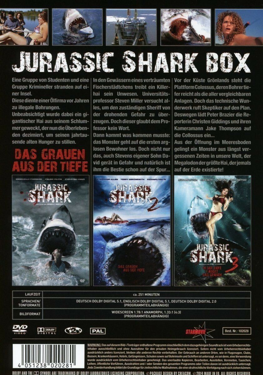 Tutti i DVDs: Jurassic Shark Box 3 Filme – Usato da Basel venduto da mgn_ft72 1