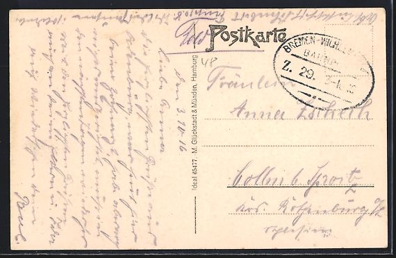 Cartoline postali: Grusskarten-AK Oldenburg / O., Elis.-Ann – Usato da Berlin venduto da bartko-reher 1