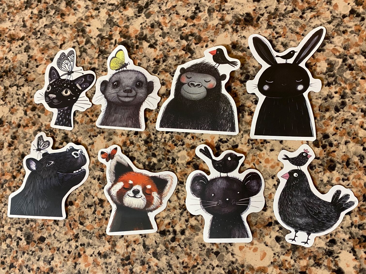 Sticker: 8x STICKER AUFKLEBER TIERE B – Nuovo e nell'imballaggio originale da chiasso venduto da Wulli