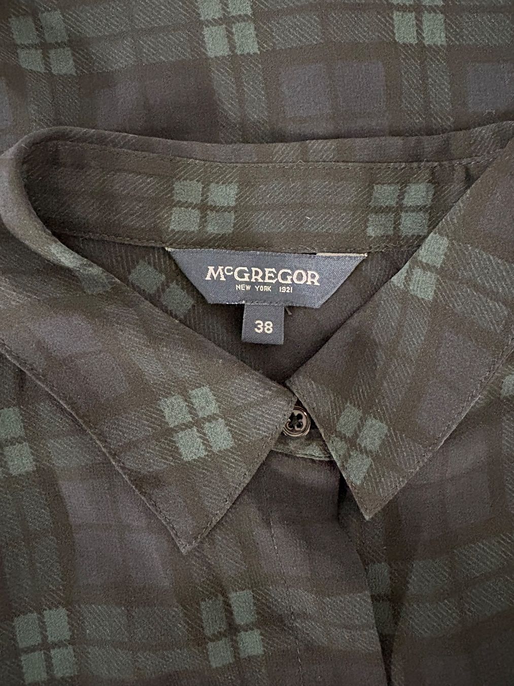 Camicette: McGregor Bluse transparent kariert schwarz Gr. 38 – Nuovo (secondo la descrizione) da Regensdorf venduto da sec_l5cr 5